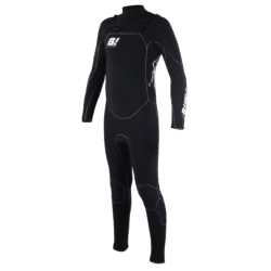 RB1 WETSUITS 3/2 MANGA COMPRIDA - CHEST-ZIPPER - PRETO Junior